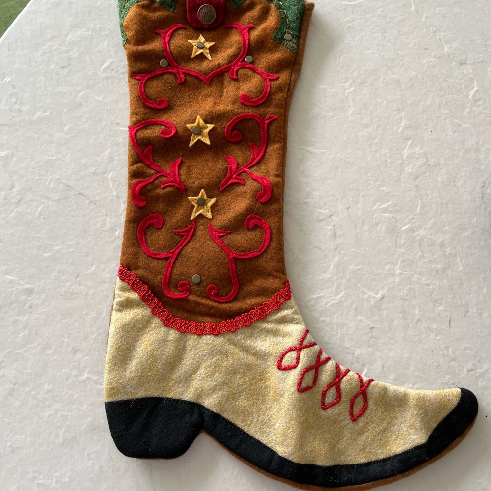 Christmas stocking western style